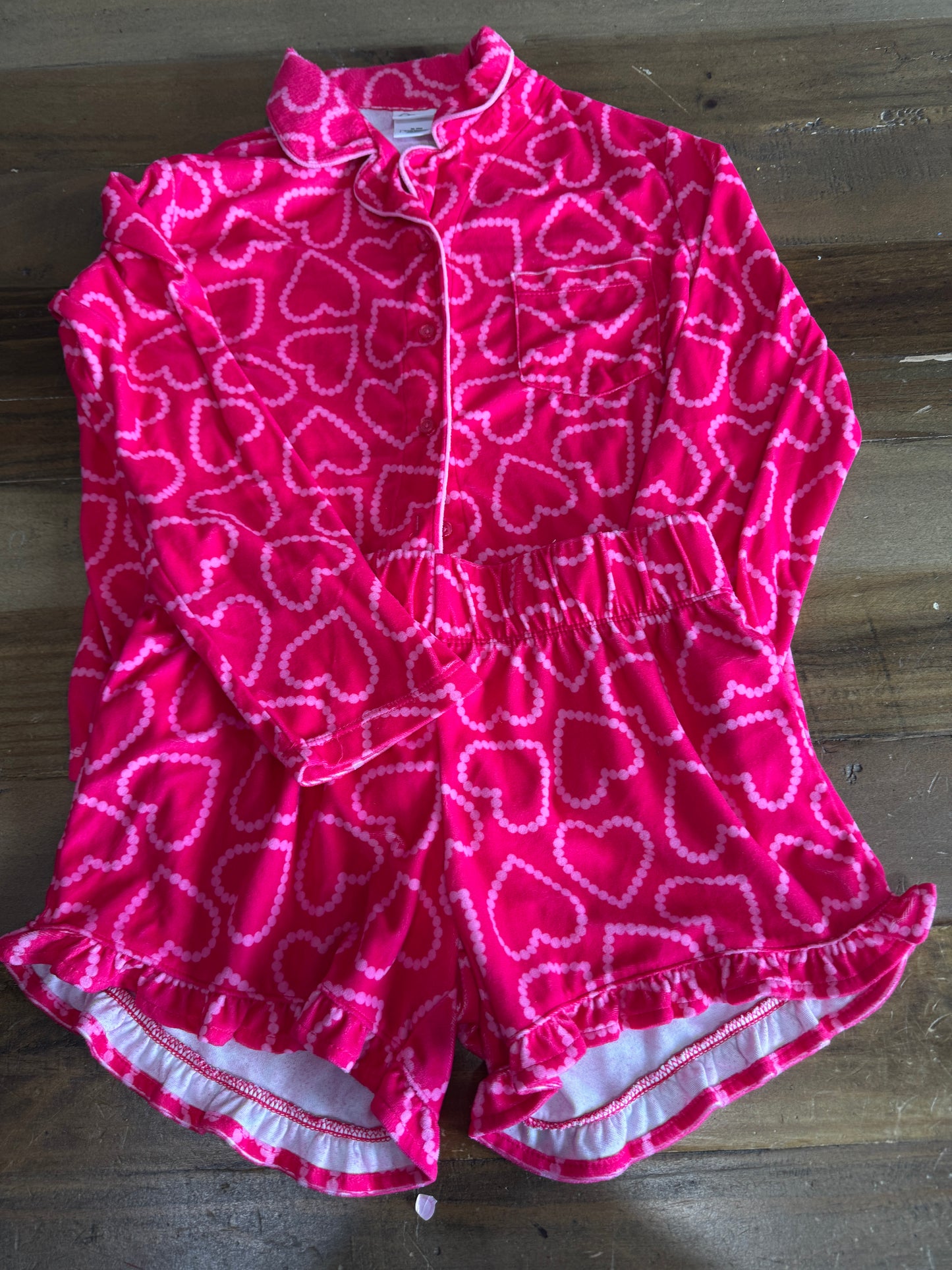 Plush Fuschia PJ Set, XL/14