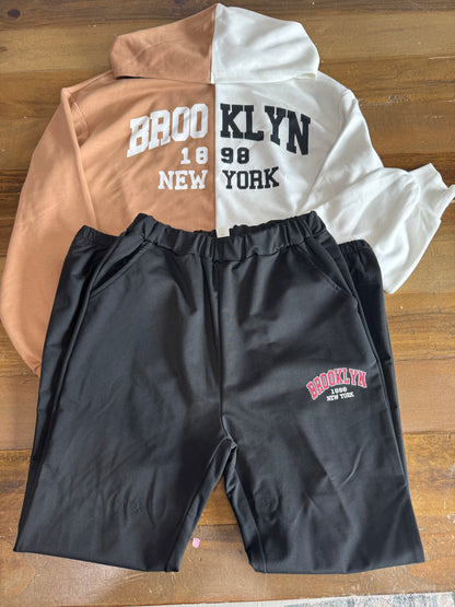 Brooklyn Cropped Hoodie & Wide Leg Pant Set