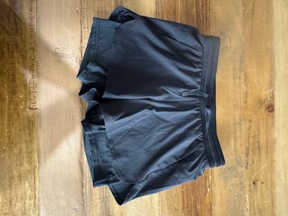 Black Comfort Athletic Shorts with Lining and Drawstring