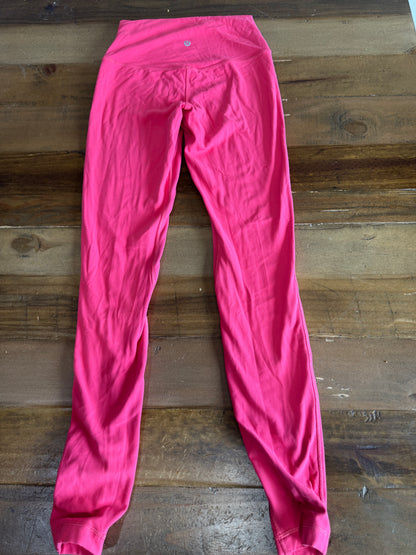 Lululemon Fuschia Coral Pink Leggings XXS (fit similar to girls 10\12)