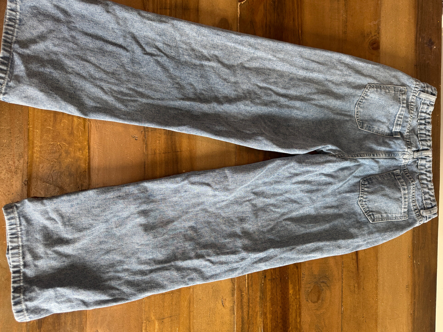 Ultra Distressed Wide Leg Jean Girl's 14