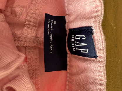 GAP Ankle Length Soft Pink, Lightly Distressed Jeggings 10