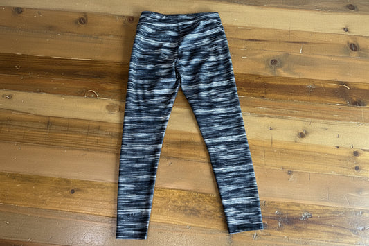 Black and White Pattern Athletic Leggings 10/12
