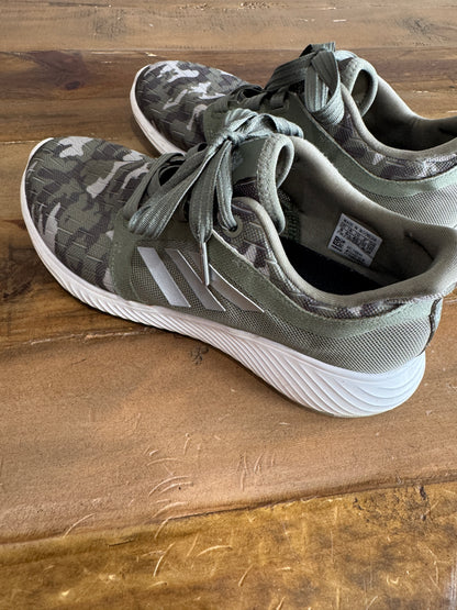 Olive Green Camo Adidas Women's Sneaker, Like New - Size 8
