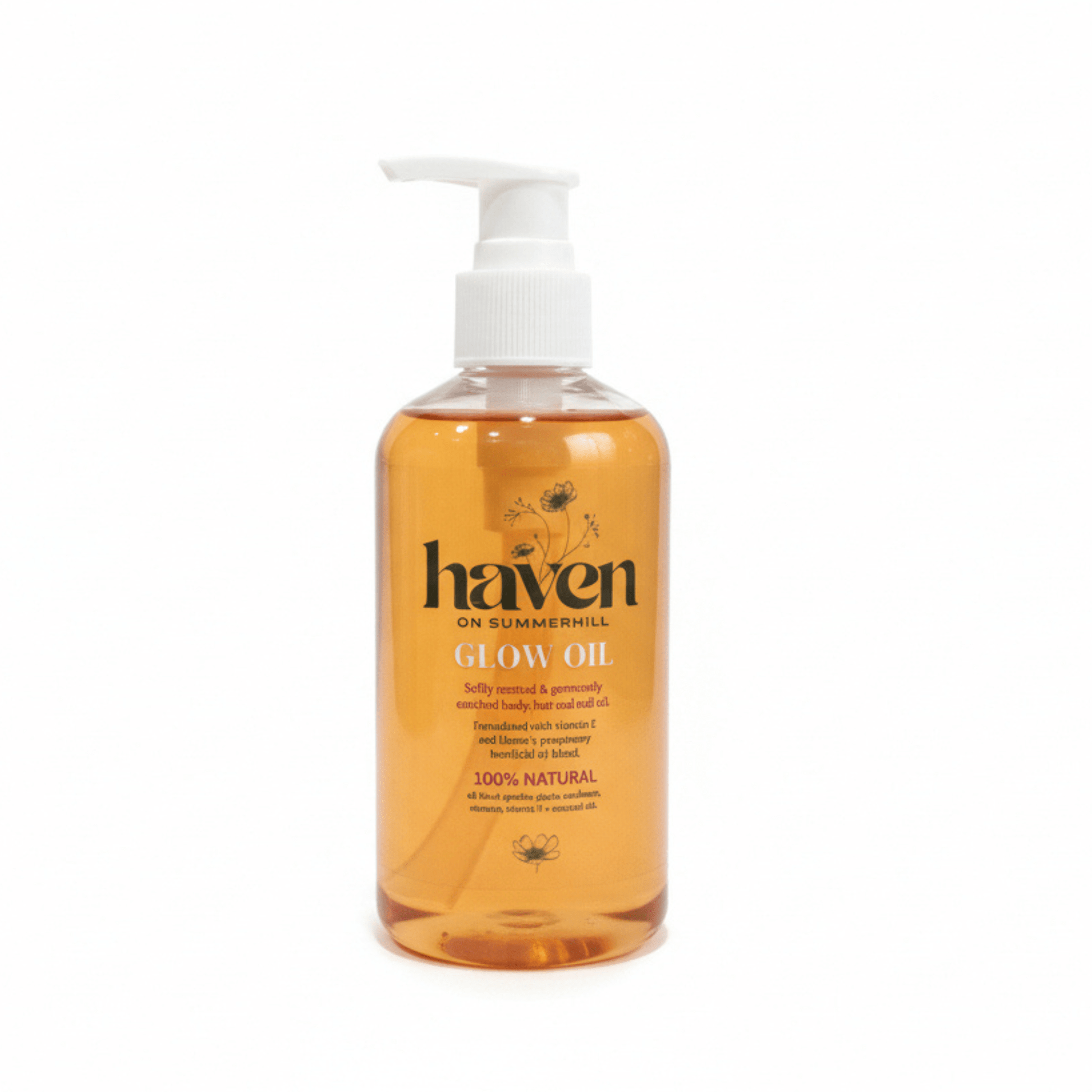 All Natural Citrus Floral Vitamin E Glow Oil - Haven on Summer HillBody Oil8oz Pump Bottle