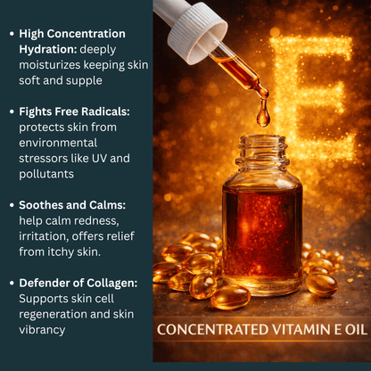 All Natural Vitamin E Night Oil with Magnesium - Haven on Summer HillBody Oil4oz Drop Cap Bottle