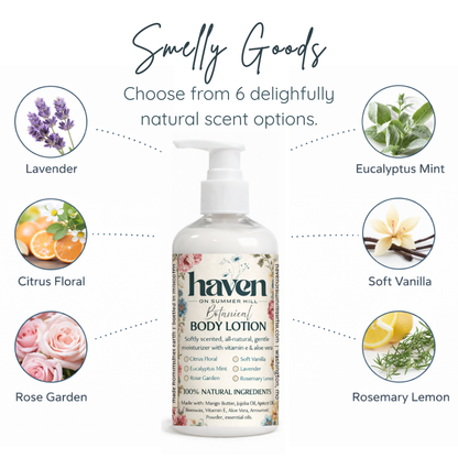 All Natural Botanical Body Cream with Aloe Vera & Vitamin E