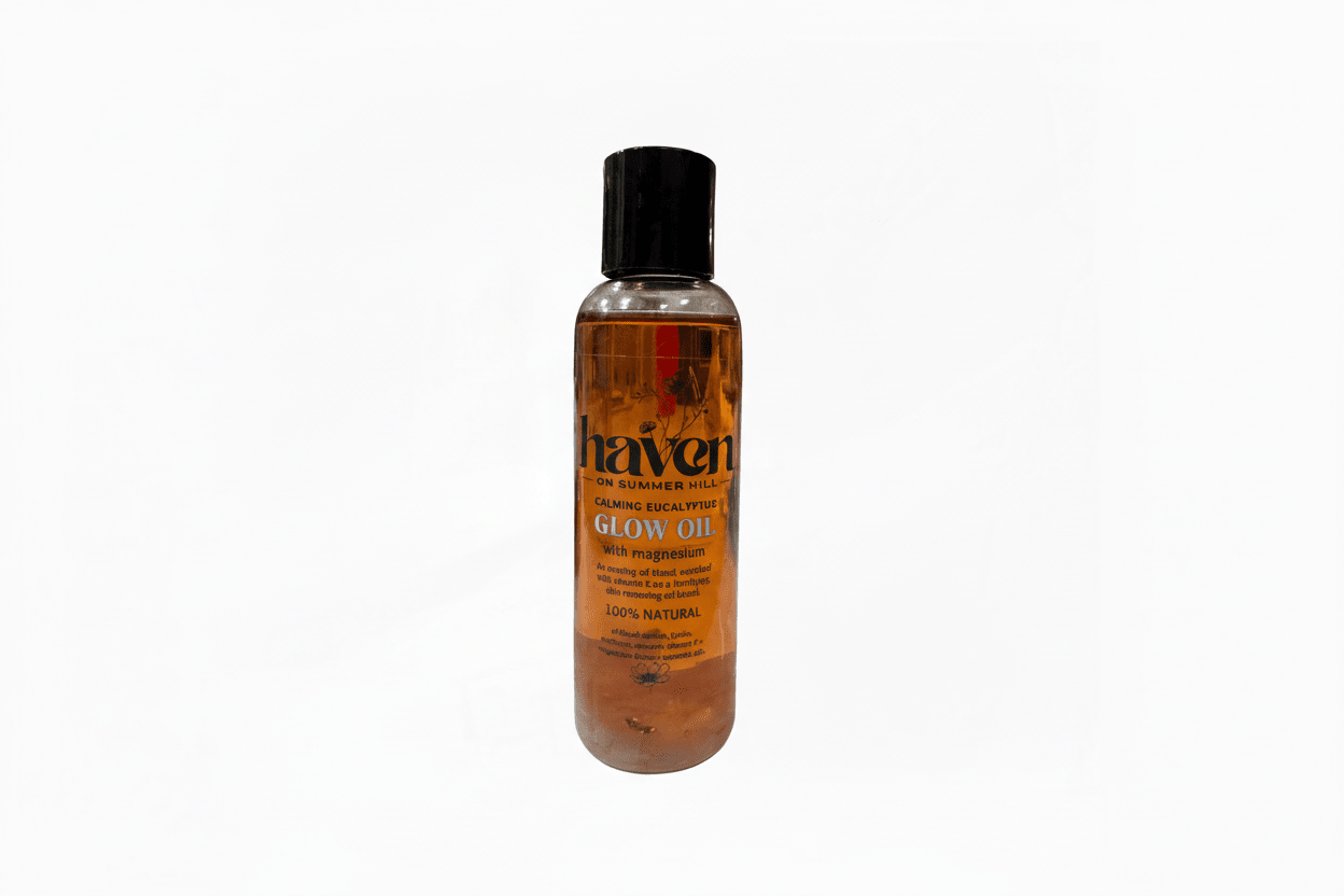 All Natural Vitamin E Night Oil with Magnesium - Haven on Summer HillBody Oil4oz Drop Cap Bottle